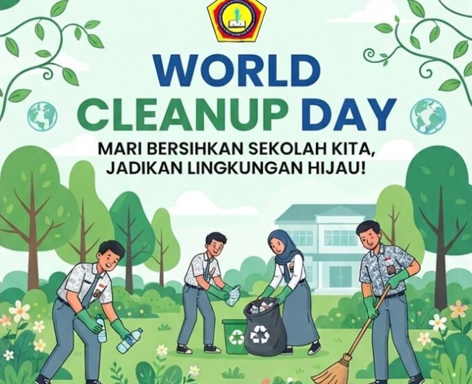Giat Ekologi World Clean Up di lingkungan SMK PLUS AN NUUR